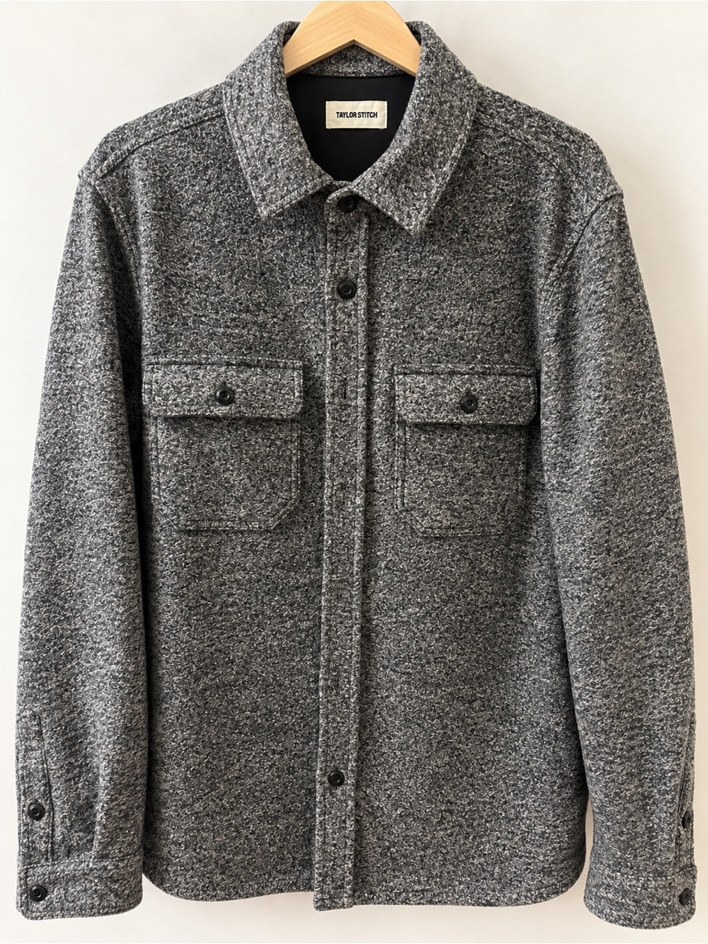 Taylor Stitch Gray Wool-Blend Overshirt
